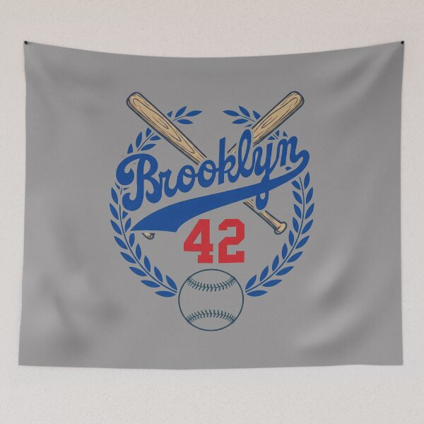 Item preview, 1 Brooklyn Script Number 42 Vintage Baseball Tee-59 designed and sold by KeaganHarris.