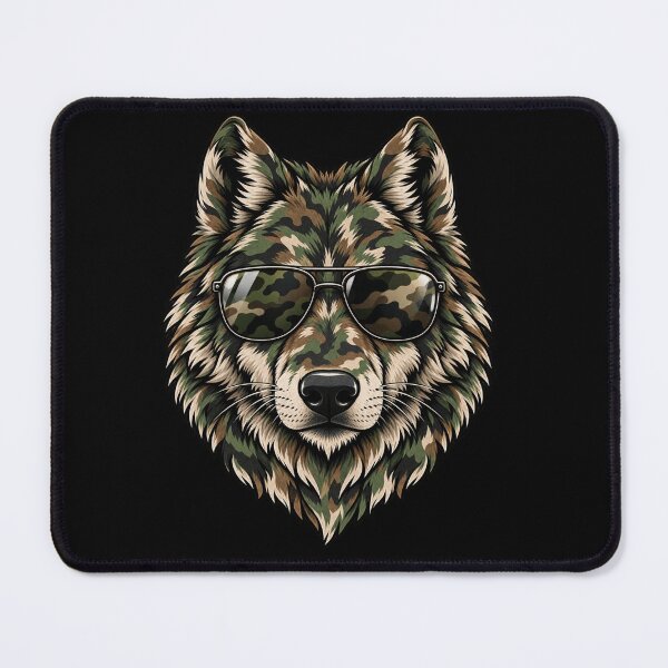 Item preview, Camouflage Wolf Hunter Outdoorsman designed and sold by drawwiika+44.