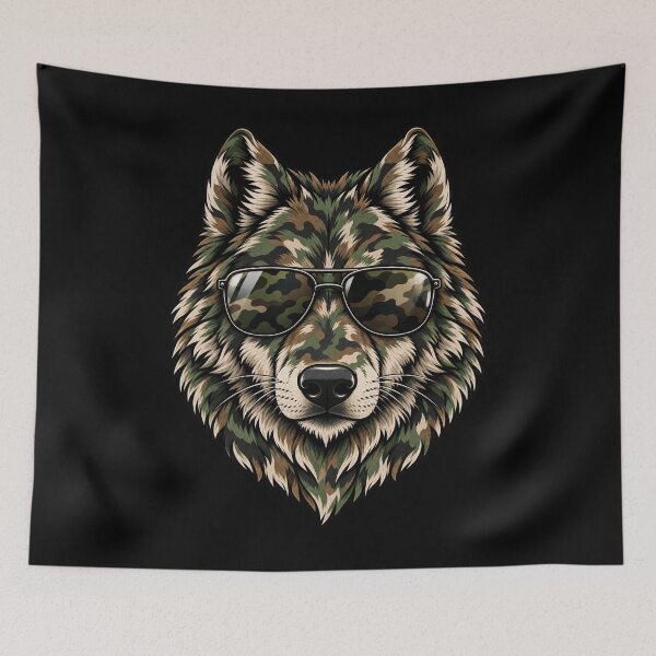 Item preview, Camouflage Wolf Hunter   Outdoorsman designed and sold by drawwiika+44.