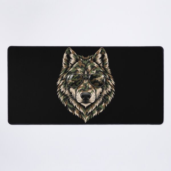 Item preview, Camouflage Wolf Hunter Outdoorsman designed and sold by drawwiika+44.