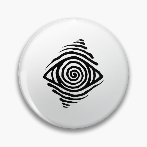 Item preview, Fingerprint Spiral Eye – Surreal Black Ink Tattoo Art designed and sold by InkStation24.