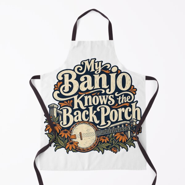 Item preview, Banjo Knows the Back Porch Folk Lettering Art designed and sold by Bikivuno.