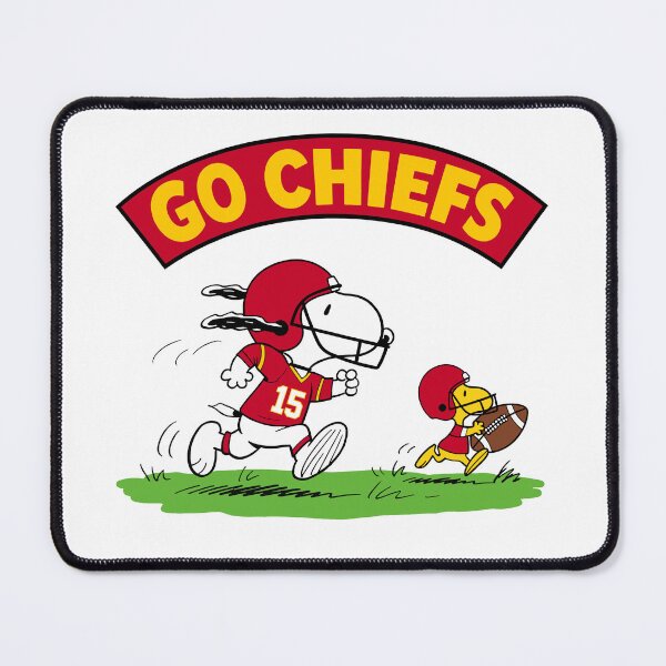 Item preview, Snoopy & Woodstock Kansas City Chiefs Football Retro F590 designed and sold by GLUVY-THEME.