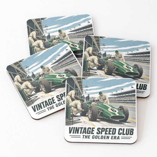 Item preview, Vintage Speed Club - The Golden Era Retro Pit Stop Racing Car Poster designed and sold by AgdBol.