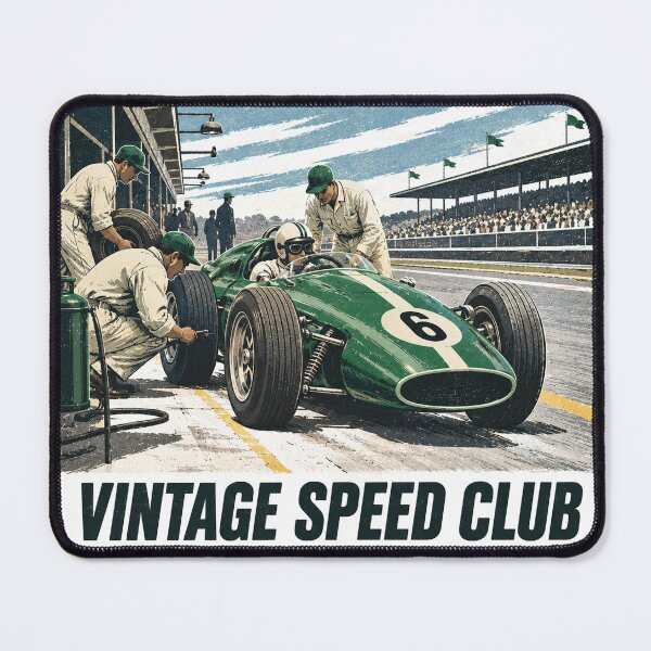 Item preview, Vintage Speed Club - The Golden Era Retro Pit Stop Racing Car Poster designed and sold by AgdBol.