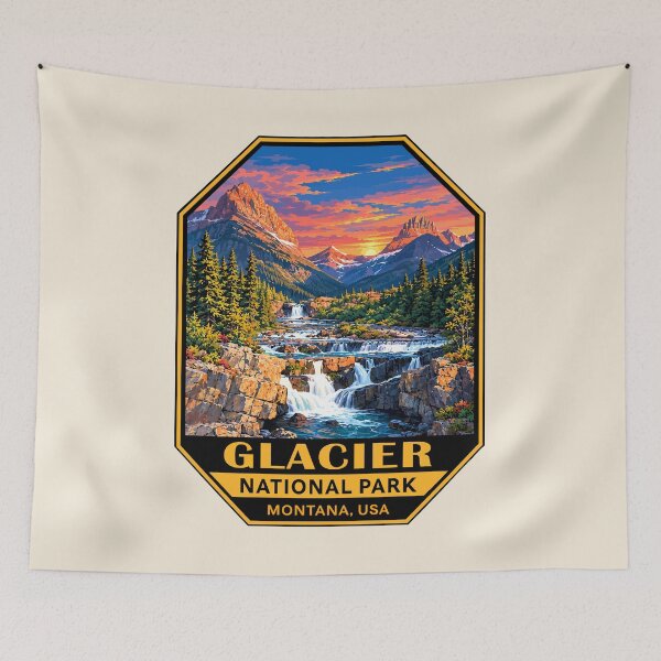 Item preview, Glacier National Park Sticker designed and sold by Gideon Emmerich.