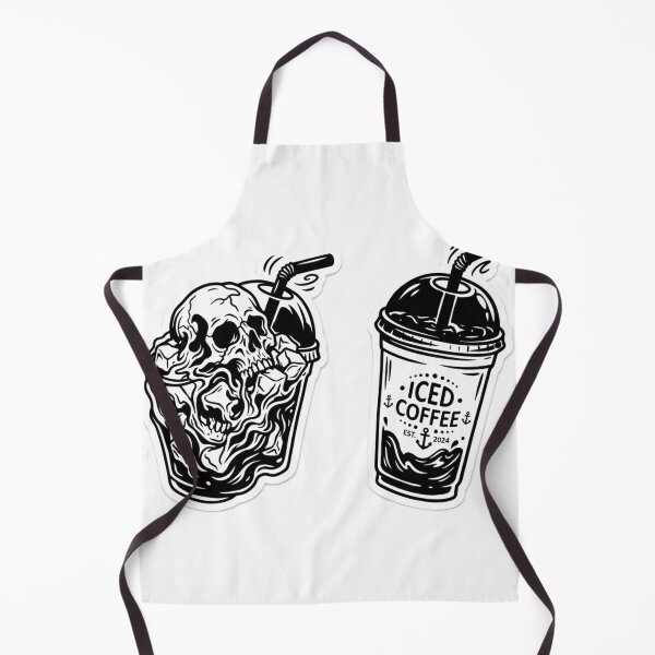 Item preview, Skull Iced Coffee Skeleton | Dark Humor Coffee Love designed and sold by SnapStickerHub.