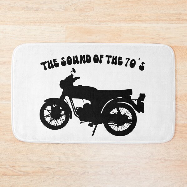 Item preview, Yamaha FS1E Fizzy The Sound of the 70s Black Silhouette Retro Motorcycle designed and sold by itsperfectfor.