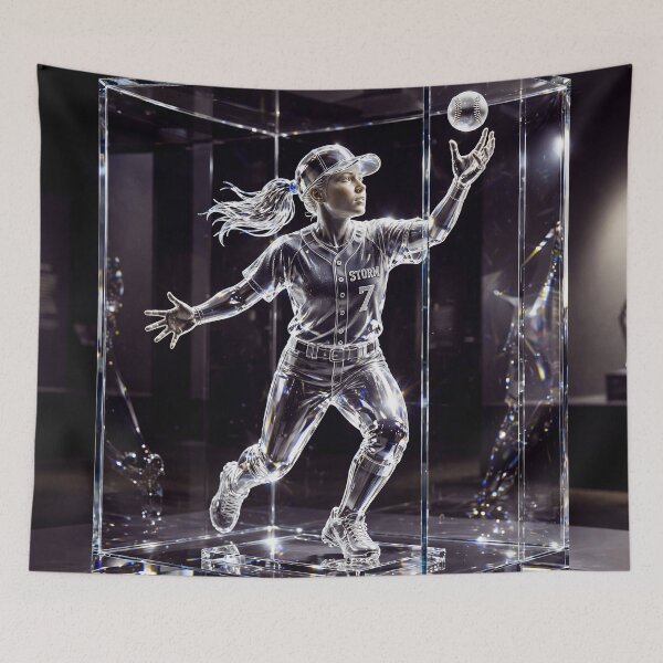 Item preview, Glass Baseball Player  designed and sold by AwesomeDigiShop.