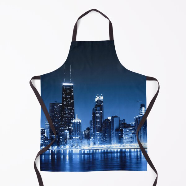 Item preview, Chicago Skyline at Night – Blue City Lights designed and sold by DigiDesigns702.