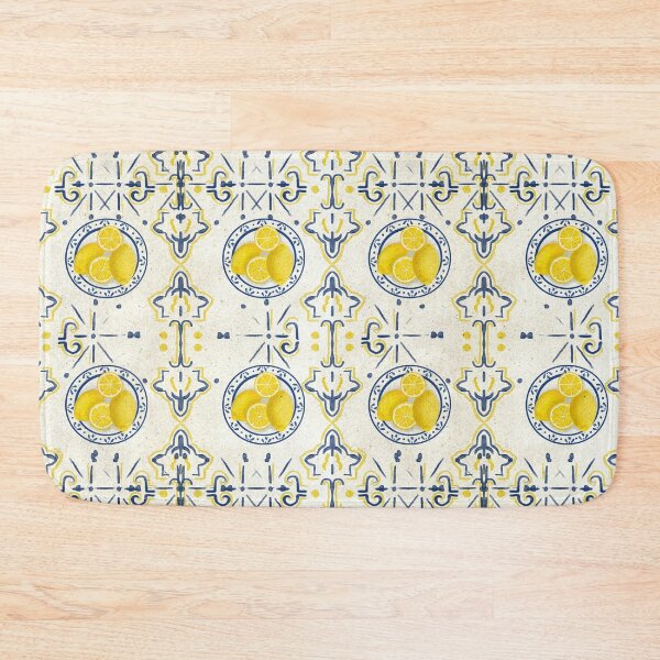 Item preview, Mediterranean Italian Lemon Majolica Pattern designed and sold by DigiBlossom.