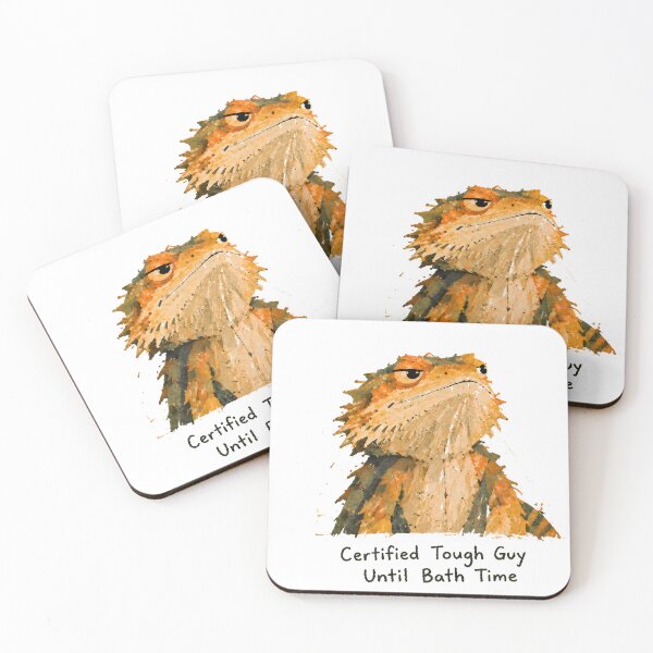 Item preview, Bearded Dragon Certified Tough Guy, Bath Time Reptile Art designed and sold by Messybeardie1.