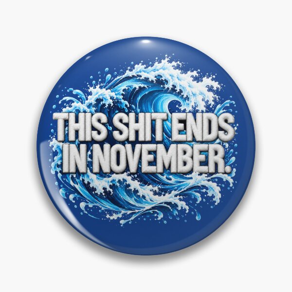 Item preview, This Ends November - Vote Blue Wave - Midterms 2026 - Faux Embroidery designed and sold by AwakenedSoul.