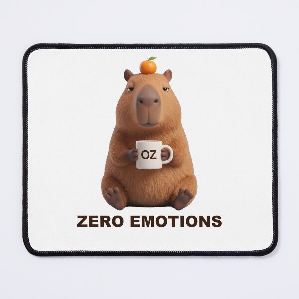 Item preview, Zero Emotions Capybara with Coffee designed and sold by Grallanews.