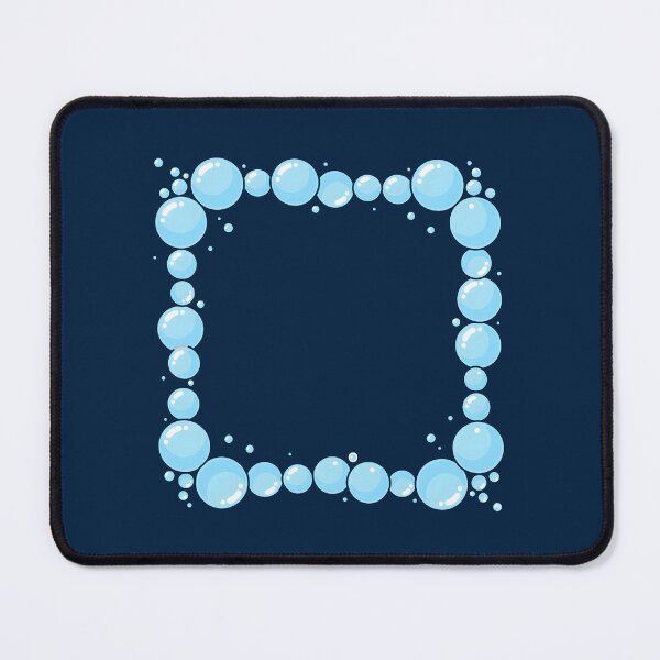Item preview, Cute Blue Water Bubbles Frame Border Graphic Art designed and sold by VibeShift Studio.