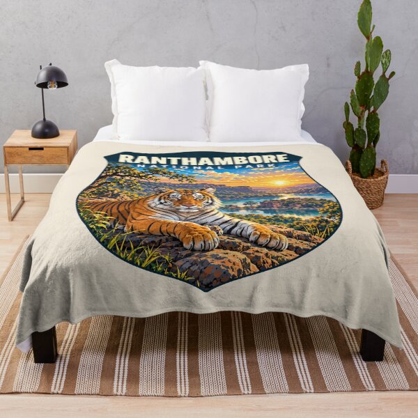 Item preview, Ranthambore National Park India – Vintage Tiger Safari Adventure designed and sold by Gideon Emmerich.