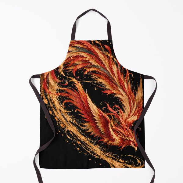 Item preview, Phoenix Rising – Black Gold Abstract Fantasy Bird Art designed and sold by ManJiangHong.