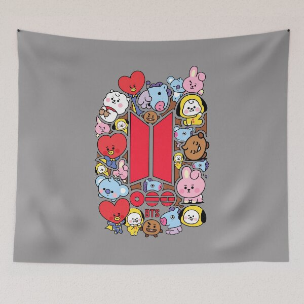 Item preview, BTS Logo BT21 Characters Chibi K-Pop Tee-31 designed and sold by KeaganHarris.