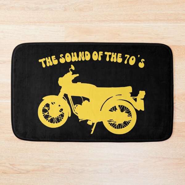 Item preview, Yamaha FS1E-DX Fizzy Yellow Speedblock The Sound of the 70s Retro Motorcycle designed and sold by itsperfectfor.