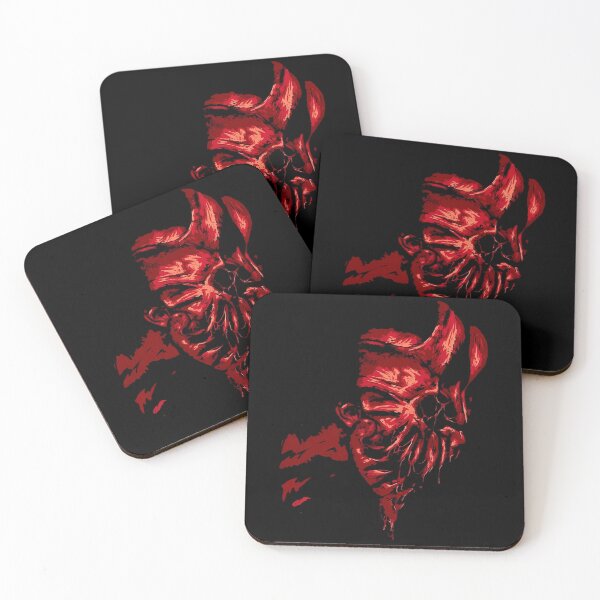 Item preview, Red Horned Mask Fiend Face designed and sold by MadilynWilke.