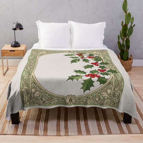Item preview, Holly-Berry Art-Nouveau Winter-Woodland designed and sold by taiche.