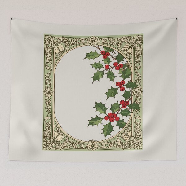 Item preview, Holly-Berry Art-Nouveau Winter-Woodland designed and sold by taiche.
