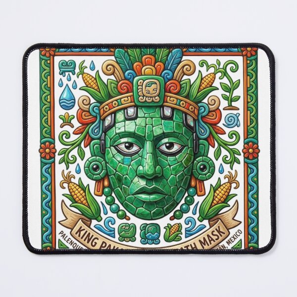 Item preview, KING PAKAL'S JADE DEATH MASK designed and sold by likbatonboot.