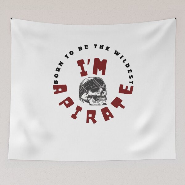 Item preview, Biker Pirate Skull Graphic T-Shirt - Born to be Wild designed and sold by Ibrahimsaeed27.