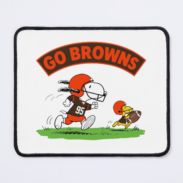 Item preview, Snoopy & Woodstock Cleveland Browns Football Retro F595 designed and sold by GLUVY-THEME.