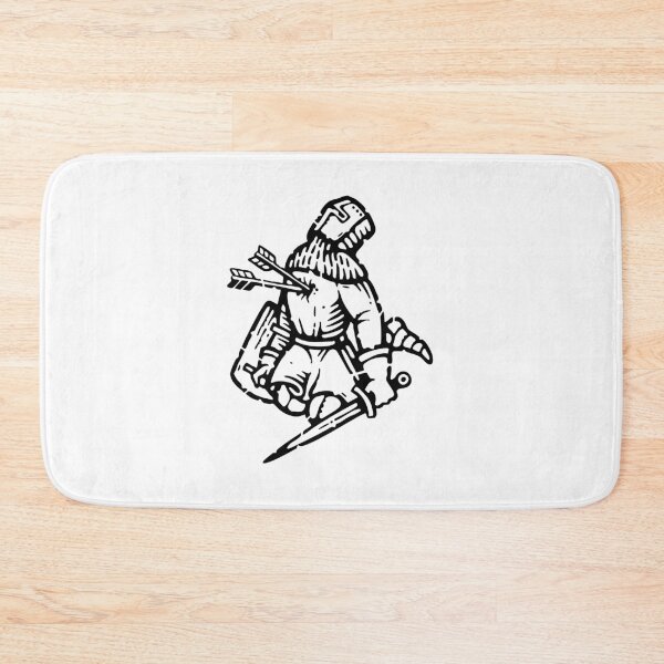 Item preview, Fallen Knight – Medieval Black Ink Art designed and sold by InkStation24.