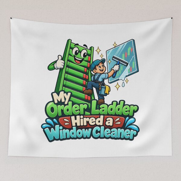 Item preview, Order Ladder Window Cleaner Trading Cartoon designed and sold by Bikivuno.