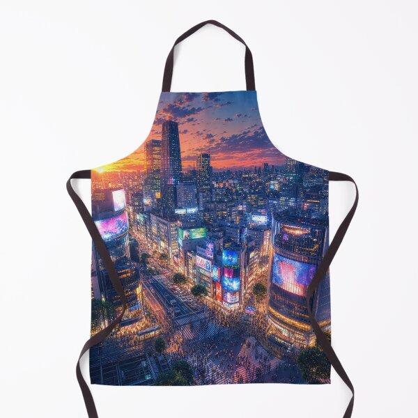 Item preview, Tokyo Sunset to Night – Shibuya Neon Cityscape designed and sold by vekotpu.