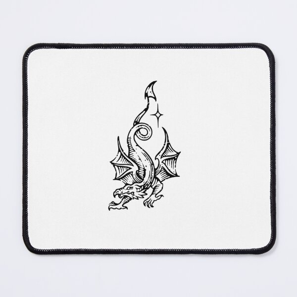 Item preview, Dragon Flame Sigil – Black Ink Fantasy Tattoo Art designed and sold by InkStation24.