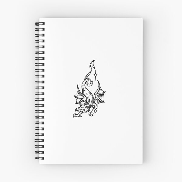 Item preview, Dragon Flame Sigil – Black Ink Fantasy Tattoo Art designed and sold by InkStation24.