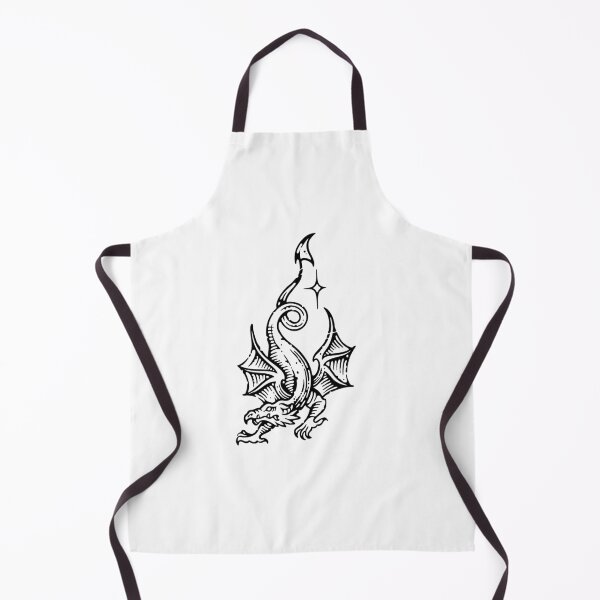 Item preview, Dragon Flame Sigil – Black Ink Fantasy Tattoo Art designed and sold by InkStation24.