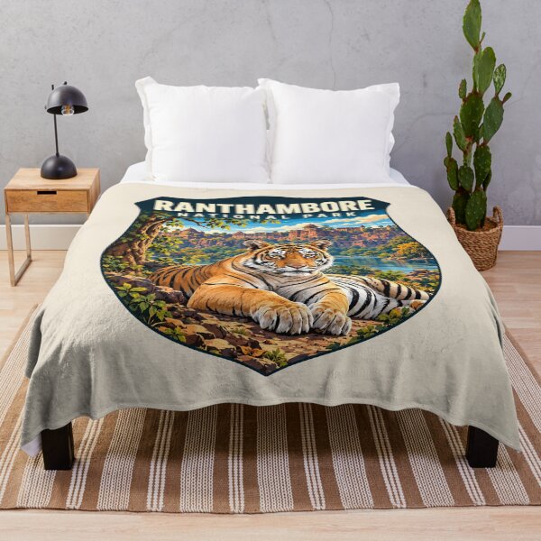Item preview, Ranthambore National Park India – Vintage Tiger Safari Adventure designed and sold by Gideon Emmerich.
