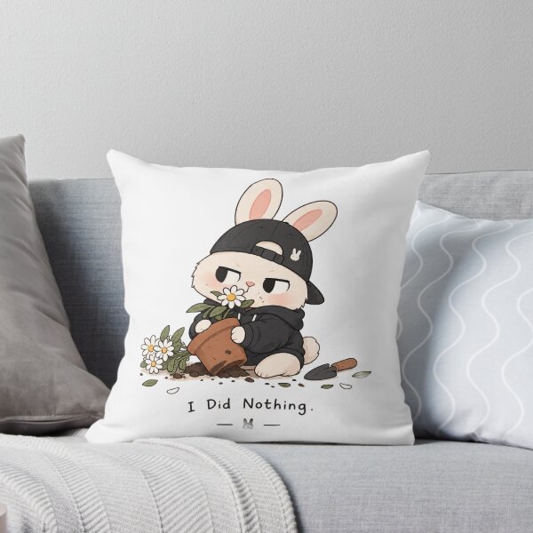 Item preview, I Did Nothing Mischievous Bunny Illustration designed and sold by Day1-TN.