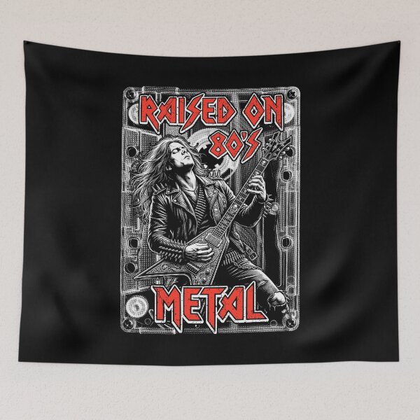 Item preview, Raised On 80's Metal Music Cassette Electric Guitar designed and sold by GrandeDuc.