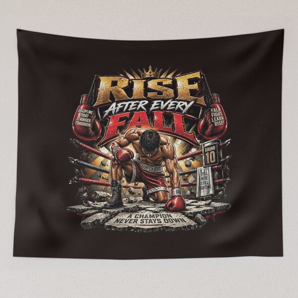 Item preview, Rise After Every Fall | Boxing Gift For Fighters And Champions designed and sold by M. Mamdouh Artworks.
