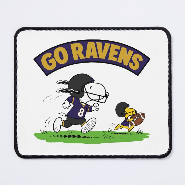 Item preview, Snoopy & Woodstock Baltimore Ravens Football Retro F597 designed and sold by GLUVY-THEME.