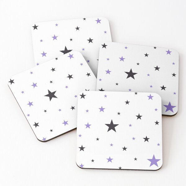 Item preview, Minimalist Lavender Purple and Black Stars Sticker Pack designed and sold by Aesthetic Crew.