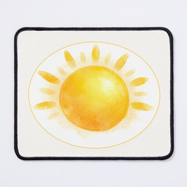 Item preview, Bright Golden Watercolor Sun Graphic Sunshine Rays Art designed and sold by VibeShift Studio.