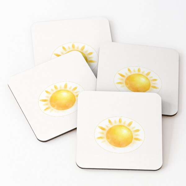 Item preview, Bright Golden Watercolor Sun Graphic Sunshine Rays Art designed and sold by VibeShift Studio.