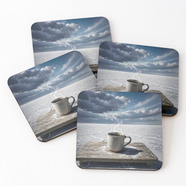 Item preview, Mug with coffee in the frozen wasteland designed and sold by Marcu Ioachim.