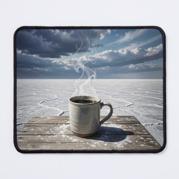 Item preview, Mug with coffee in the frozen wasteland designed and sold by Marcu Ioachim.
