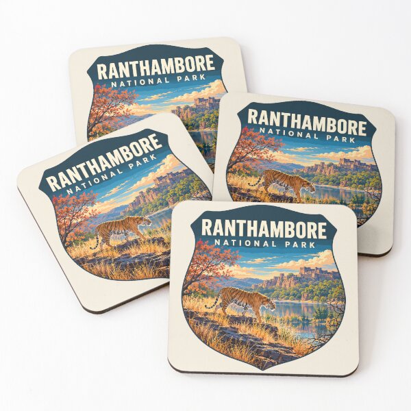Item preview, Ranthambore National Park India – Vintage Tiger Safari Adventure designed and sold by Gideon Emmerich.