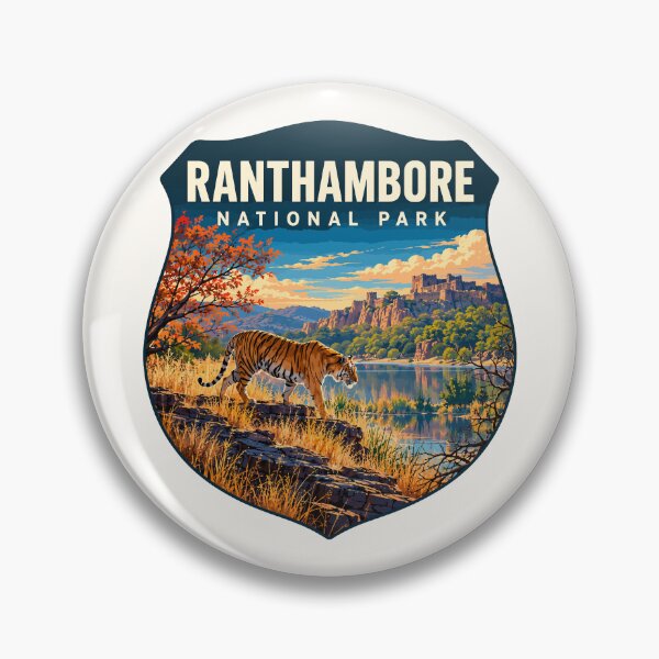Item preview, Ranthambore National Park India – Vintage Tiger Safari Adventure designed and sold by Gideon Emmerich.