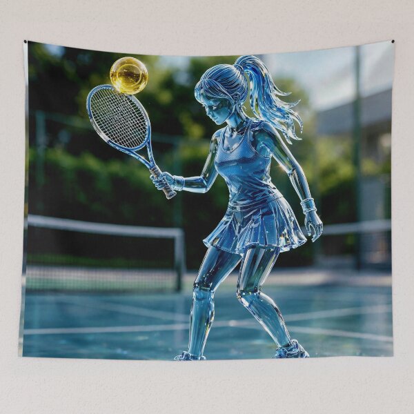 Item preview, Glass Tennis Player  designed and sold by AwesomeDigiShop.