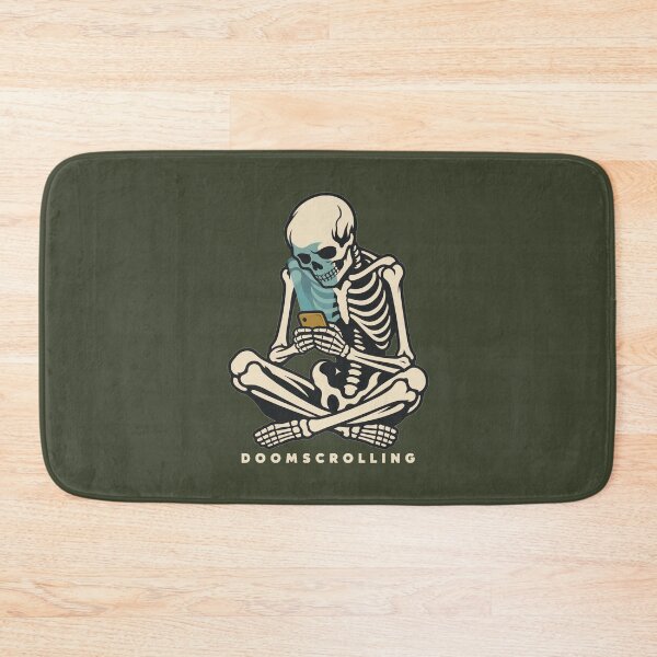 Item preview, Doomscrolling Skeleton Funny Phone Humor designed and sold by KungPowUnicorn.