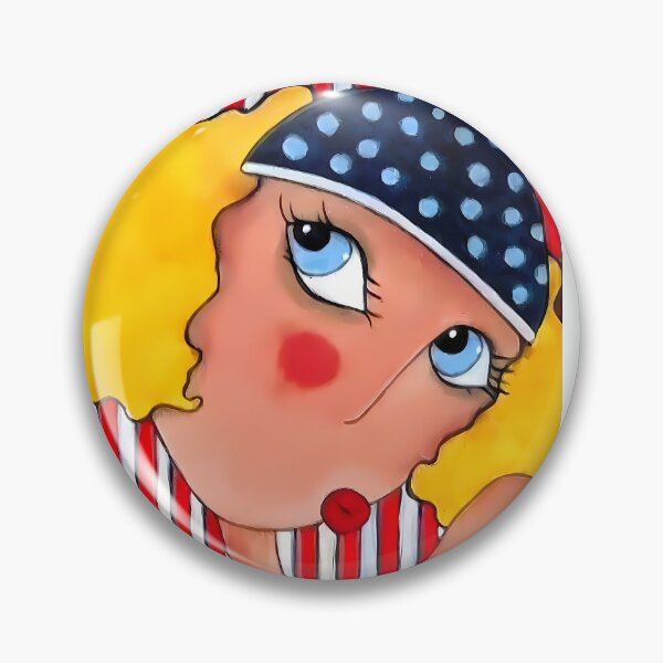 Item preview, Dreaming in Stripes – Retro Pop Art Blonde designed and sold by Diarta.
